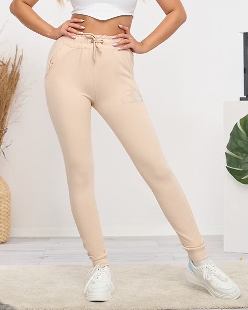 Light beige online joggers