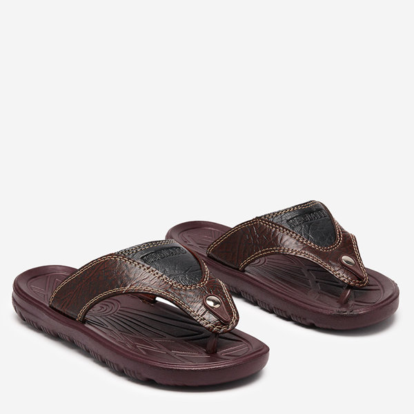 Brown comfortable men's sandals Madeni - Footwear