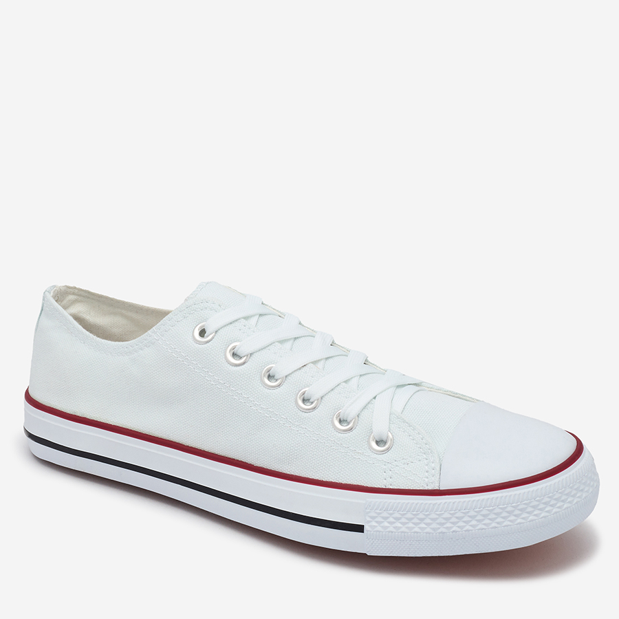 White men's lace-up sneakers Ekileff- Footwear