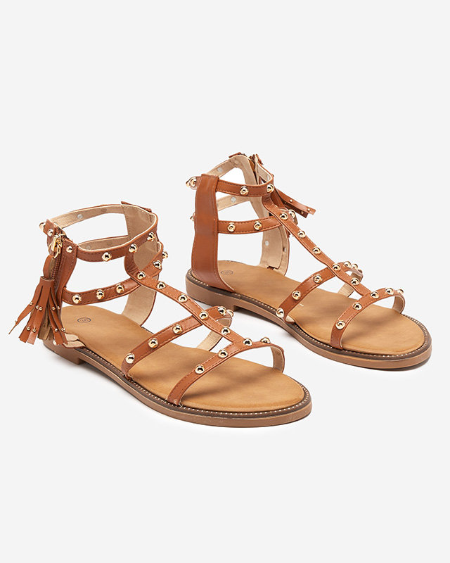 Camel women s gladiator sandals with rhinestones Anodis Footwear