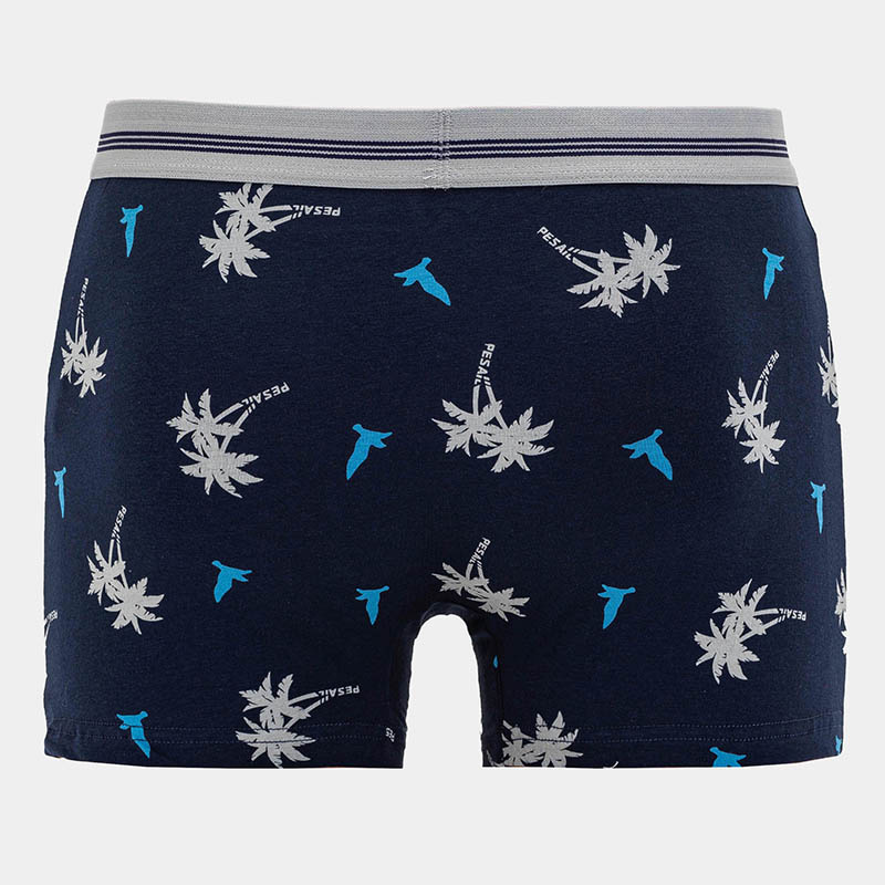 Men's navy blue boxer shorts with print - Underwear baby blue | MAN ...