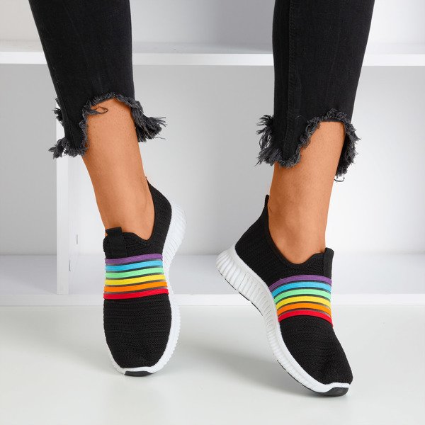 Adidas superstar slip outlet on black and rainbow