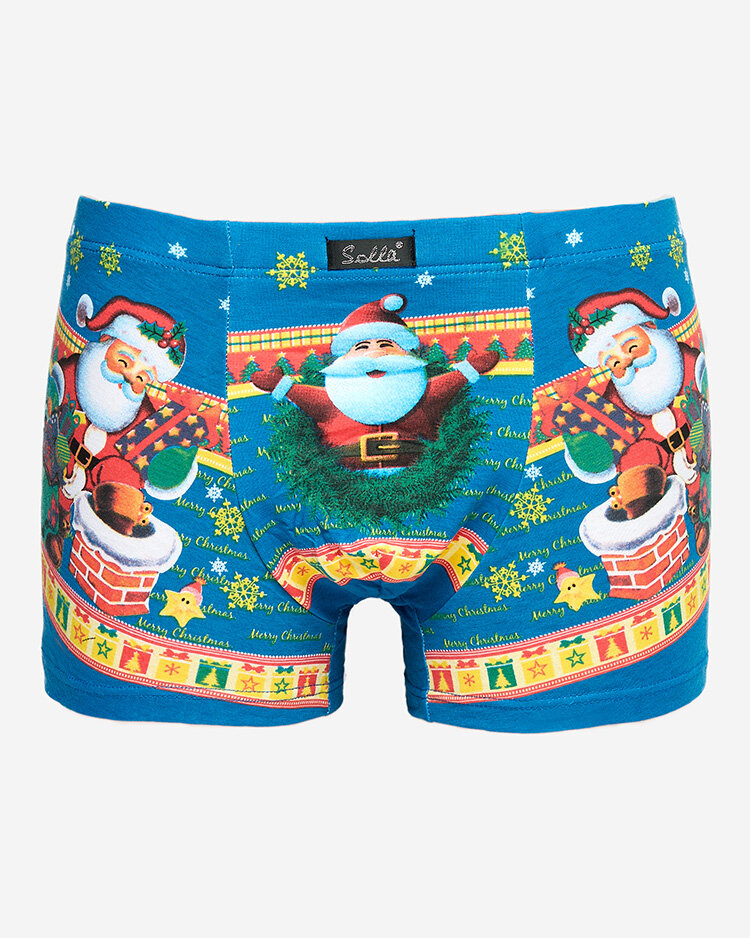 Royalfashion Men's Christmas Boxers blue multicolored WOMAN \ Gift