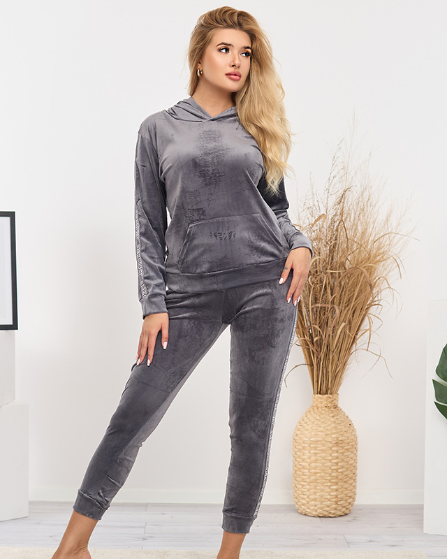 Dark grey best sale tracksuit womens