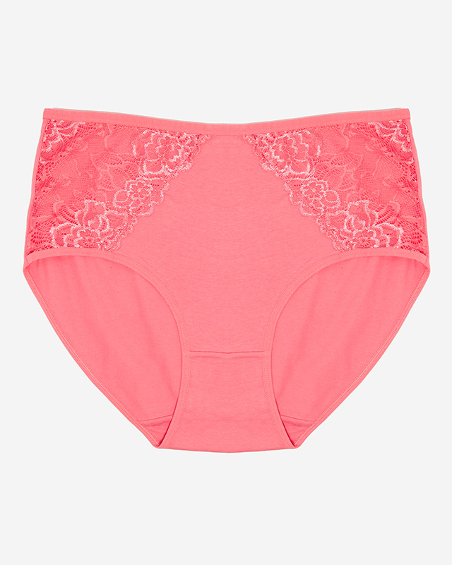 Women s knickers with coral lace PLUS SIZE Underwear Coral