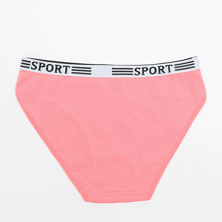 Women's pink panties with inscriptions and lace Underwear pink PANTIES \ Women's briefs