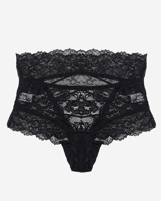 Black Lace Bras with Ribbon - Underwear black, WOMAN \ Gift guide WOMAN \  LINGERIE \ Briefs & Panties \ Brazilian Gift ideas
