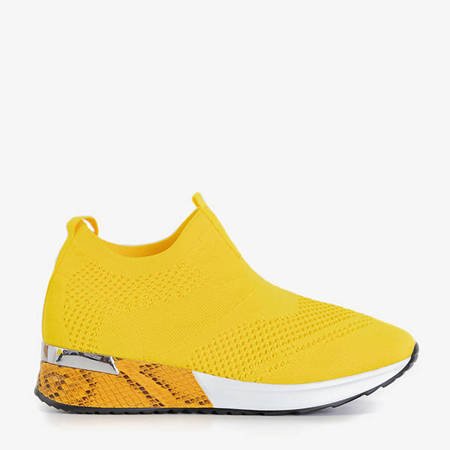 Yellow women's slip on sports shoes Bindina - Footwear