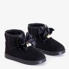 Black children's snow boots with pearls Mira - Footwear