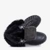 Black women's hiking boots with fur Zendalia - Footwear