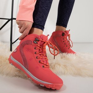 Coral women's trappers with snowflakes Flander - Footwear