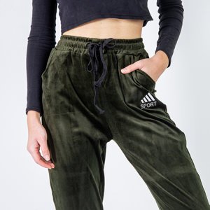 Dark green women's sweatpants - Clothing