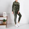 Green women's insulated tracksuit set - Clothing