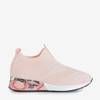 Light pink women's slip on sports shoes Bindina - Footwear