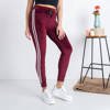 Maroon sweatpants with stripes - Clothing
