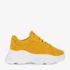 Mustard women's sports shoes on the Minervina platform - Footwear