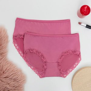Pink women's lace briefs 2 / pack - Underwear