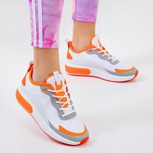White and orange Tituana women's sports shoes - Footwear
