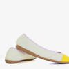 Yellow womens Manolita woven ballerinas - Footwear