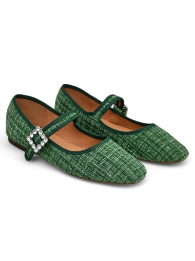 Женские ballet flats Royalfashion в клетку с пряжкой и ремешком Riffos