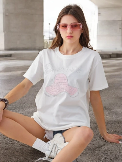 Блузка Royalfashion для женщин из хлопка с принтом