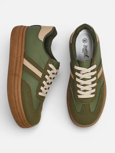 Moteriški Sportbačiai „Flora“ Žali Ekologiški Patogūs Pavasariui