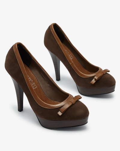 Темно-коричневые женские туфли на высокой шпильке Zistin- Footwear