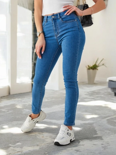 Royalfashion Женские хлопковые узкие джинсы