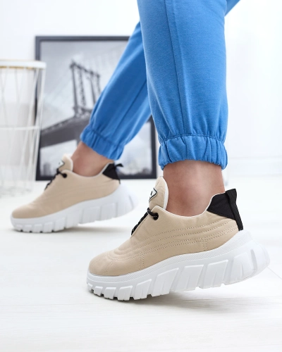 Бежевая женская спортивная обувь из ткани Riotay- Footwear