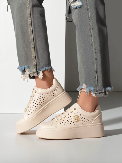 Женские кроссовки Ecru на платформе Boreas Royalfashion экологическая кожа