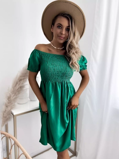 Žalia moteriška mini suknelė a'la hiszpanka- Apranga