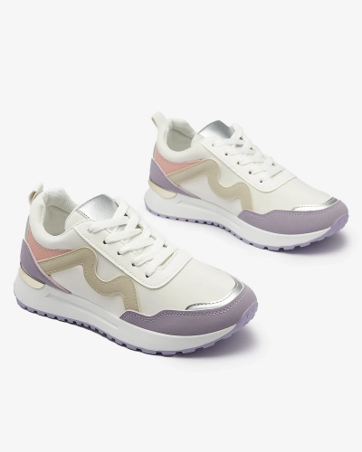 Фиолетовые женские спортивные туфли с разноцветными вставками Kiari - Обувь