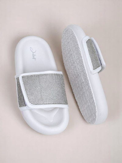 Royalfashion Женские шлепанцы на плоской подошве Sparkle Step