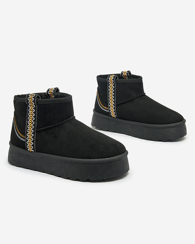 Royalfashion Женские короткие сапоги a'la snow boots с орнаментом Erititta