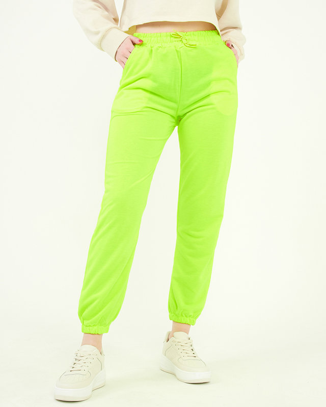 Спортивные штаны неоново-желтого цвета