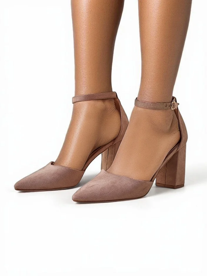 Royalfashion Moteriški ekologiško zomšo aukšti kulniukai Caldeno