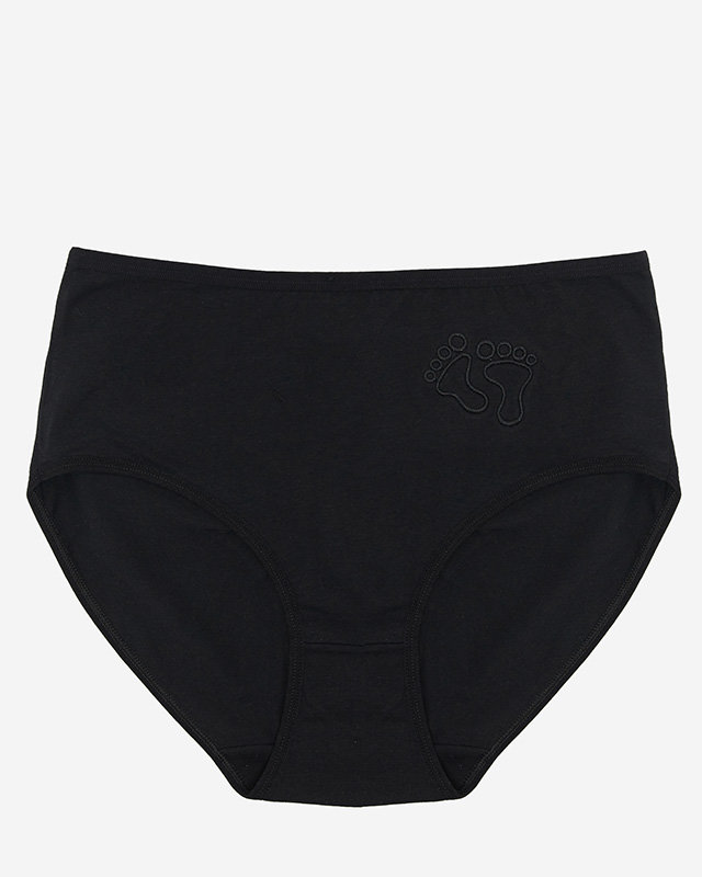 Moteriškos juodos medvilninės kelnaitės - Apatiniai