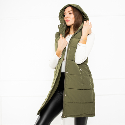 Žalia ilga dygsniuota liemenė - Drabužiai