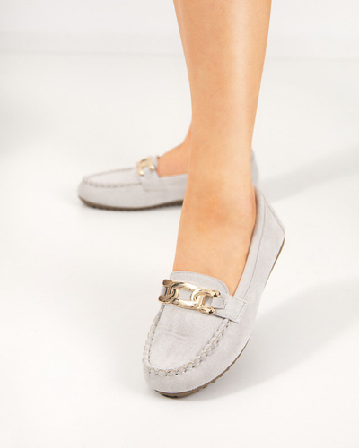 OUTLET Ekologinė zomša, pilka Viatu mokasinai - Avalynė