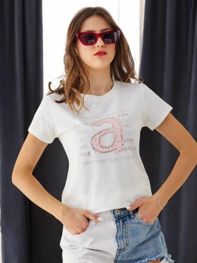 Royalfashion Женская хлопковая футболка Комбинация Owality