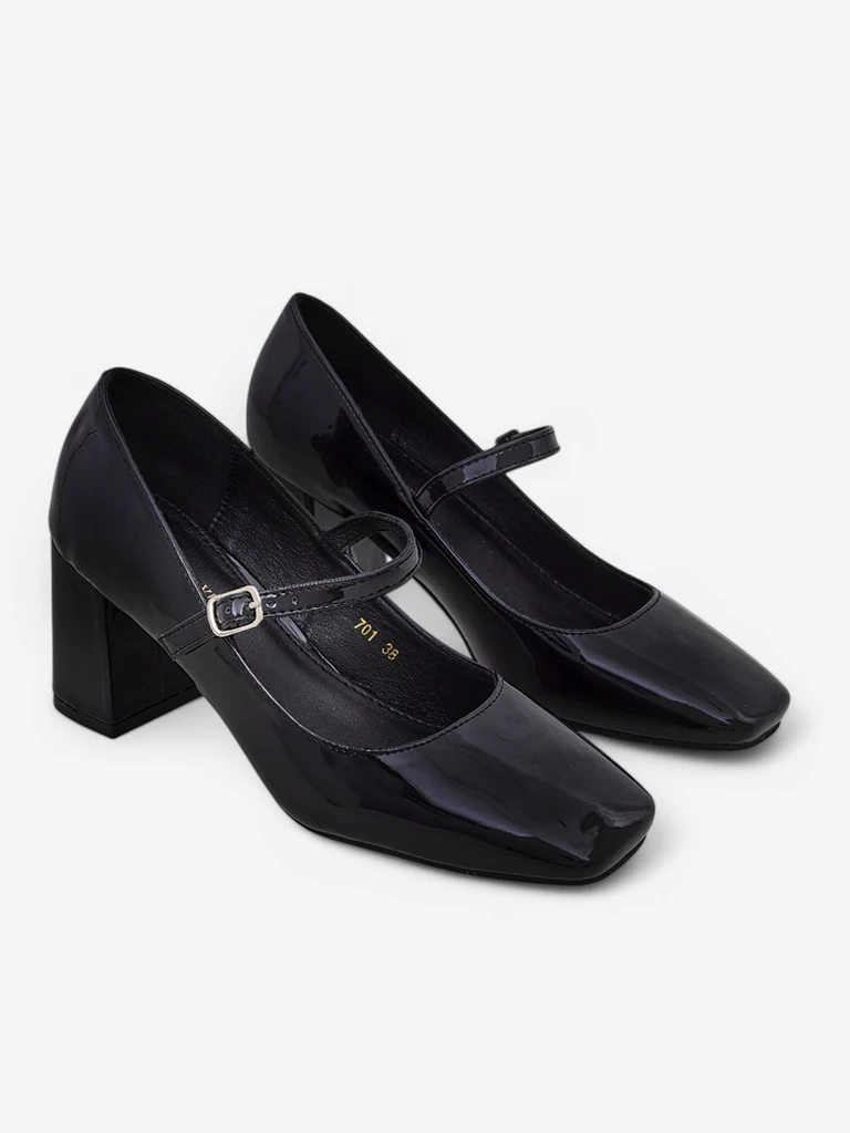 Royalfashion Лаковые женские туфли на каблуке с ремешком Virra