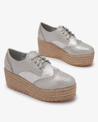 Женские серебристые полусапожки на платформе Jacais- Footwear
