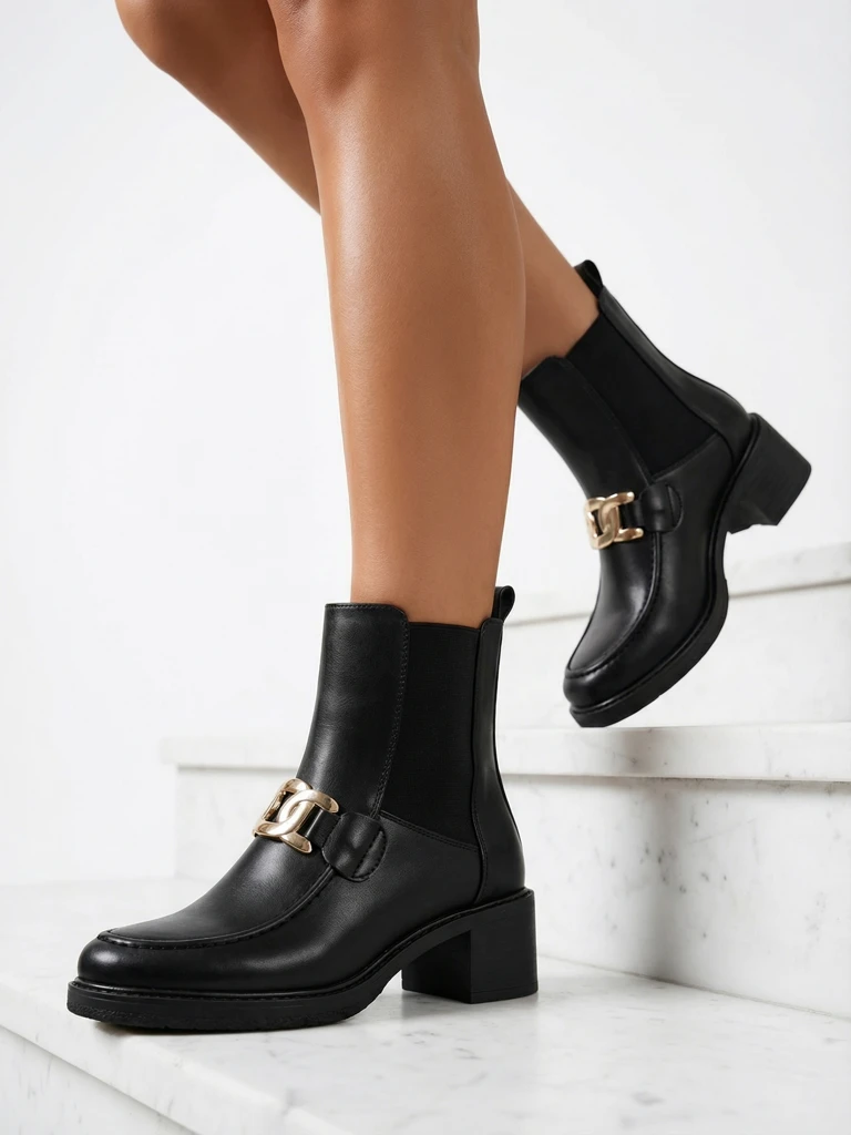 Royalfashion Moteriški auliniai batai su mažu kulnu Ewios