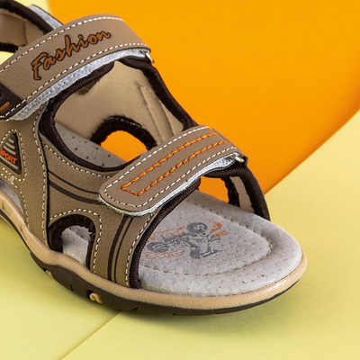Smėlio spalvos berniukų basutės su Velcro Elbrus - Batai