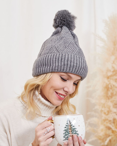 Moteriška apšiltinta ecru spalvos kepurė su snapeliu - Aksesuarai