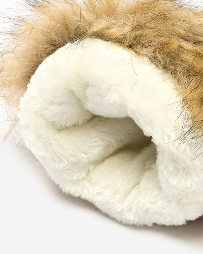 Royalfashion Šviesiai rudi auliniai batai a'la sniego batai moterims Gomllo