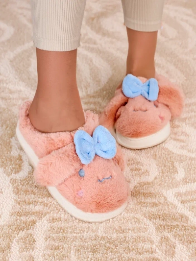Женские флисовые тапочки Royalfashion с бантом Savos