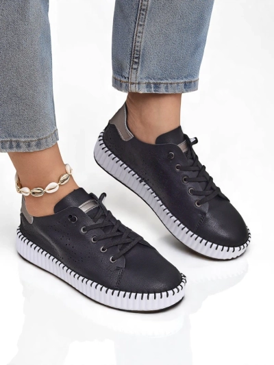 Royalfashion Women's Luna Lace Cutout Sneakers