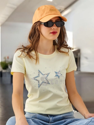 Royalfashion Женская хлопковая футболка ЗВЕЗДЫ