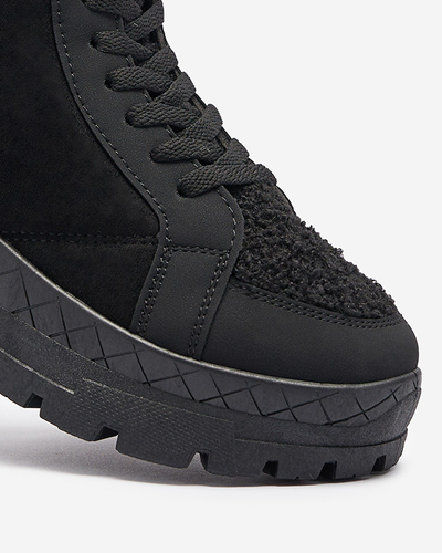 Juodi moteriški apšiltinti traperiai Wosser- Avalynė